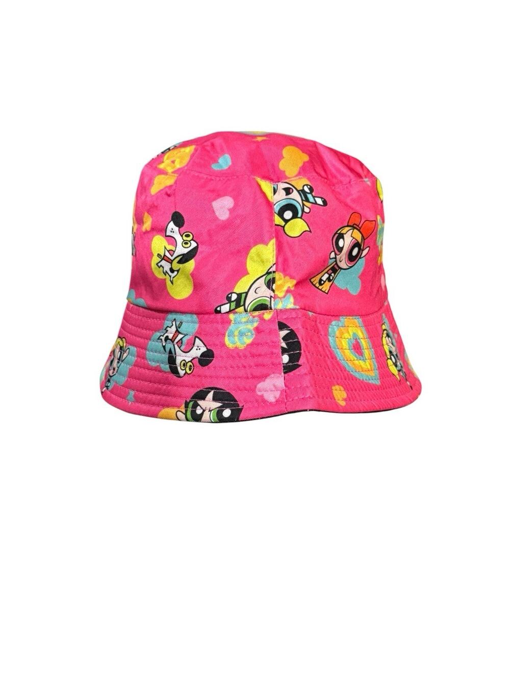 SHEIN X Power Puff Girls Adult Pink Bucket Hat New Blossom Bubbles Buttercup - Picture 1 of 9